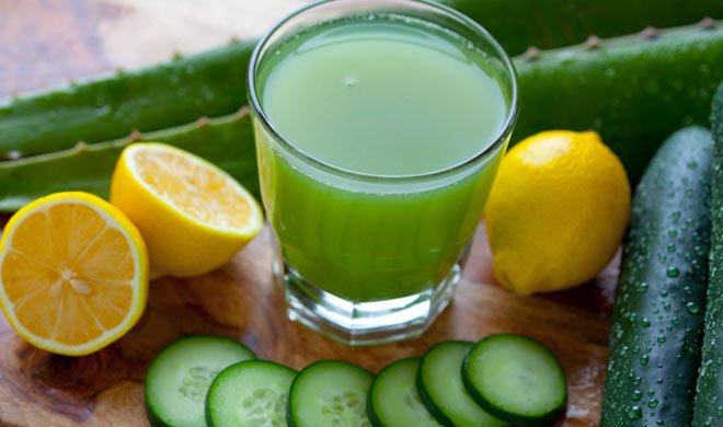  Cucumber and lemon juice