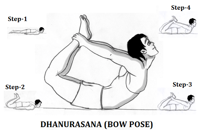 dhanurasana steps
